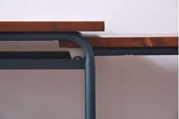 ペイント家具　ダークトーンが格好いい伸縮式リメイクサイドワゴン(トロリー、サイドデスク)