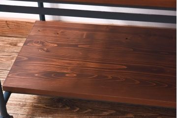 ペイント家具　ダークトーンが格好いい伸縮式リメイクサイドワゴン(トロリー、サイドデスク)