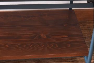 ペイント家具　ダークトーンが格好いい伸縮式リメイクサイドワゴン(トロリー、サイドデスク)