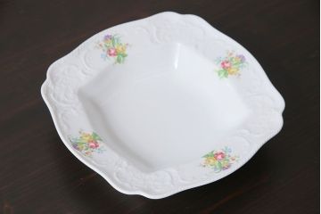Rosenthal(ローゼンタール)　クラシックローズシリーズ　スクエアディッシュ(プレート、ボウル)