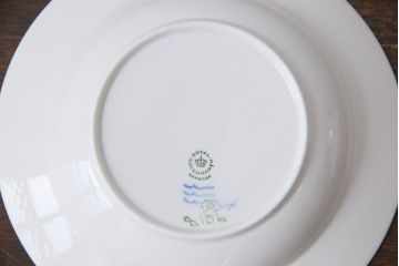 アンティーク雑貨　中古　ROYAL COPENHAGEN(ロイヤルコペンハーゲン)　ブルーフラワー　プレイン　23.5cmスープディッシュ2枚セット(ディーププレート)(1)