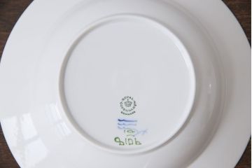 中古　ROYAL COPENHAGEN(ロイヤルコペンハーゲン)　ブルーフラワー　プレイン　23.5cmスープディッシュ2枚セット(ディーププレート)(2)