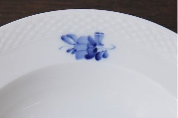アンティーク雑貨　中古　ROYAL COPENHAGEN(ロイヤルコペンハーゲン)　ブルーフラワー　プレイン　23.5cmスープディッシュ2枚セット(ディーププレート)(3)