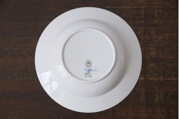 アンティーク雑貨　中古　ROYAL COPENHAGEN(ロイヤルコペンハーゲン)　ブルーフラワー　プレイン　23.5cmスープディッシュ2枚セット(ディーププレート)(3)