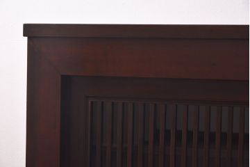 アンティーク家具　和製アンティーク　和モダンなデザインのリメイク六尺水屋箪笥サイドボード(収納棚、和タンス、ローボード)