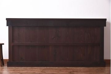 アンティーク家具　和製アンティーク　和モダンなデザインのリメイク六尺水屋箪笥サイドボード(収納棚、和タンス、ローボード)