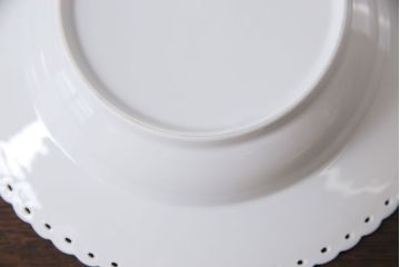中古　ROYAL COPENHAGEN(ロイヤルコペンハーゲン)　ブルーフルーテッド　フルレース　23cmスープディッシュ2枚セット(ディーププレート)(定価約7万5千円)(1)