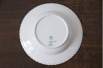 中古　ROYAL COPENHAGEN(ロイヤルコペンハーゲン)　ブルーフルーテッド　フルレース　23cmディーププレート2枚セット(スープディッシュ)(定価約7万5千円)(1)