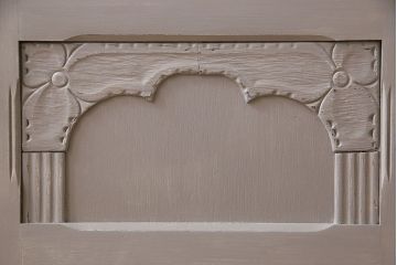 ヴィンテージ家具　イギリスビンテージ　シャビーシックな雰囲気漂うペイントキャビネット(収納棚、戸棚)