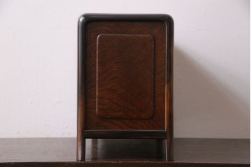 アンティーク家具　極上品!　指物　黒柿材・ケヤキ玉杢材　秀逸な素材と技が詰め込まれた卓上戸棚(小物収納)