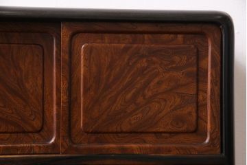 アンティーク家具　極上品!　指物　黒柿材・ケヤキ玉杢材　秀逸な素材と技が詰め込まれた卓上戸棚(小物収納)