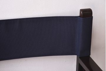 アンティーク家具　日本楽器・山葉(ヤマハ)　和モダンテイストの上質なフォールディングチェア・青(文化椅子、折りたたみ式チェア、イス)(1)