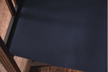 アンティーク家具　日本楽器・山葉(ヤマハ)　和モダンテイストの上質なフォールディングチェア・青(文化椅子、折りたたみ式チェア、イス)(1)
