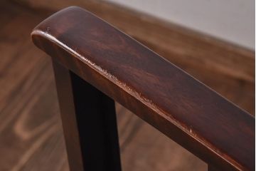 アンティーク家具　日本楽器・山葉(ヤマハ)　和モダンテイストの上質なフォールディングチェア・青(文化椅子、折りたたみ式チェア、イス)(2)