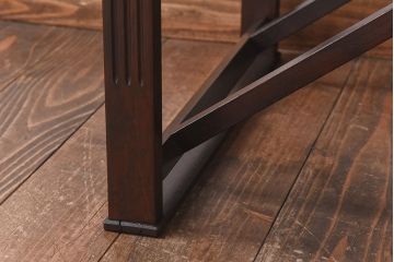 アンティーク家具　日本楽器・山葉(ヤマハ)　和モダンテイストの上質なフォールディングチェア・青(文化椅子、折りたたみ式チェア、イス)(2)