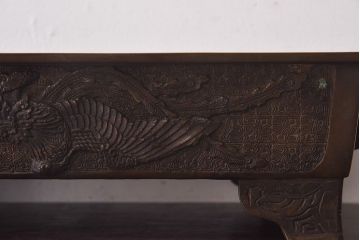 アンティーク雑貨　古民具・骨董　龍鳳凰　細部まで施された意匠が目を引く水盤(花器)