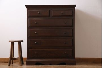 中古　松本民芸家具　シンプルな中に上品さがある#46型ベビータンスI(チェスト)(定価約28万円)