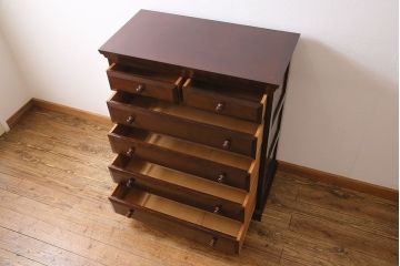 中古　松本民芸家具　シンプルな中に上品さがある#46型ベビータンスI(チェスト)(定価約28万円)