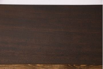 アンティーク雑貨　リメイク　U字の脚が特徴的な古材を使った鉄脚テーブル(サイドテーブル、飾り台)