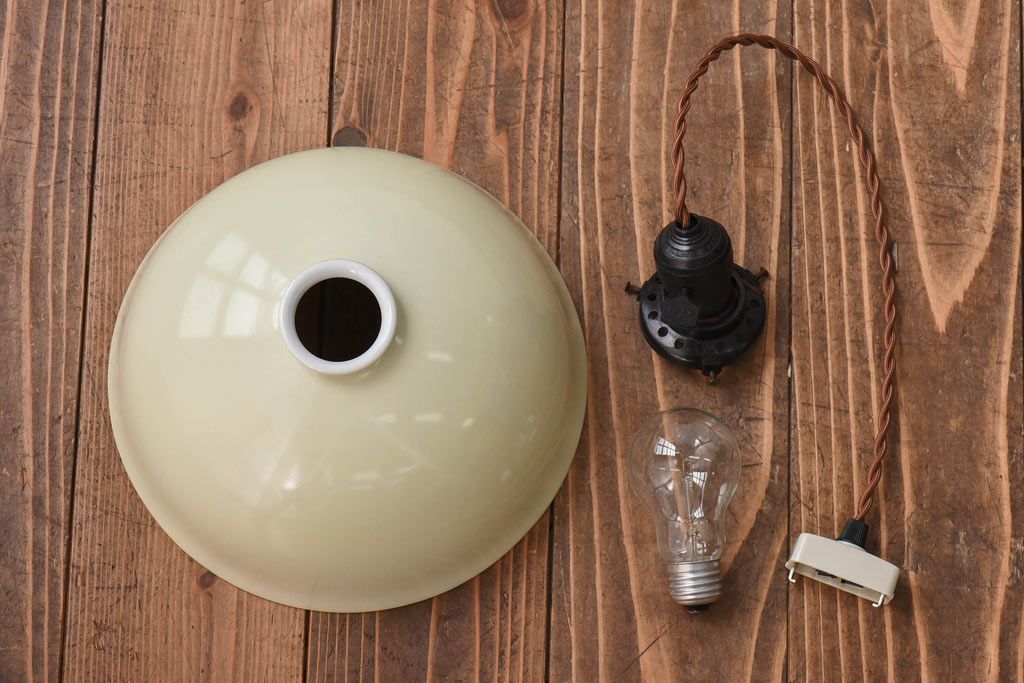 オールドノリタケ・則武(日陶)　秋草　照らすと透ける模様が魅力の電笠(天井照明、シェード)