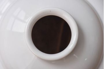 オールドノリタケ・則武(日陶)　ローズ(薔薇)　鮮やかな絵柄が目を引く電笠(天井照明、シェード)