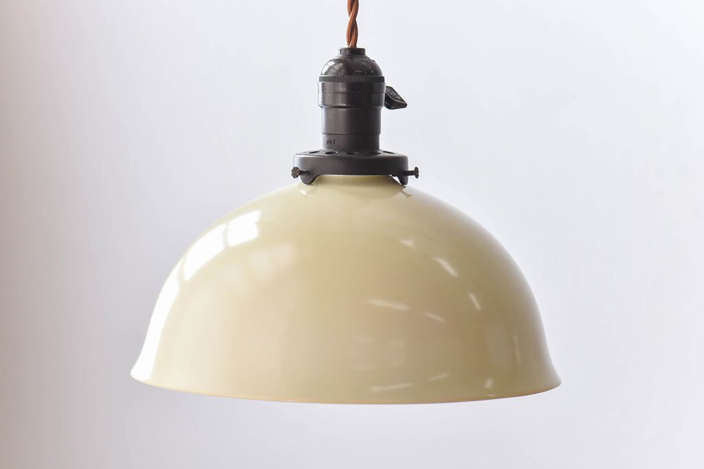 オールドノリタケ・則武(日陶)　ポピー(芥子)　照らすと透ける模様が魅力の電笠(  天井照明、シェード)(1)