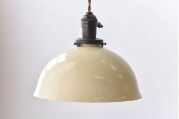 オールドノリタケ・則武(日陶)　ポピー(芥子)　照らすと透ける模様が魅力の電笠(  天井照明、シェード)(1)