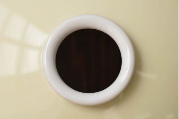 オールドノリタケ・則武(日陶)　ポピー(芥子)　照らすと透ける模様が魅力の電笠(  天井照明、シェード)(1)