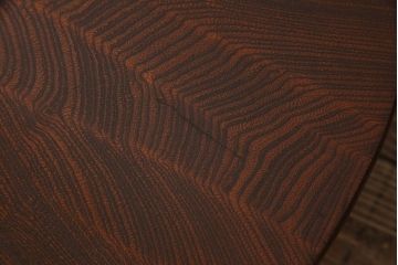 レトロ家具　昭和レトロ　栓材一枚板　力強い杢目が魅力のオーバル型ちゃぶ台(座卓、ローテーブル)
