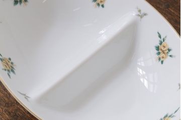 アンティーク雑貨　中古　ノリタケ(Noritake、則武)　上品なオーバルプレート(深皿、長皿)
