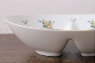 アンティーク雑貨　中古　ノリタケ(Noritake、則武)　上品なオーバルプレート(深皿、長皿)