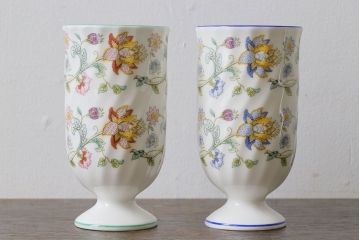 アンティーク雑貨　イギリス　MINTON(ミントン)　Haddon Hall(ハドンホール)　タンブラー2個セット(コップ)