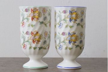 アンティーク雑貨　イギリス　MINTON(ミントン)　Haddon Hall(ハドンホール)　タンブラー2個セット(コップ)