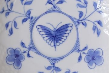 アンティーク雑貨　中古　B&G(ビング オー グレンダール)　コペンハーゲン　Butterfly(バタフライ)　カップ&ソーサー2客セット(洋食器)