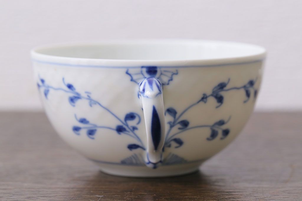 アンティーク雑貨　中古　B&G(ビング オー グレンダール)　コペンハーゲン　Butterfly(バタフライ)　カップ&ソーサー2客セット(洋食器)