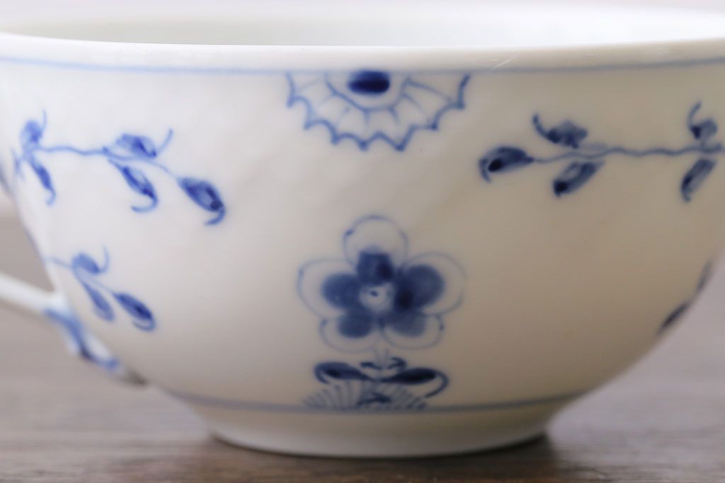 アンティーク雑貨　中古　B&G(ビング オー グレンダール)　コペンハーゲン　Butterfly(バタフライ)　カップ&ソーサー2客セット(洋食器)