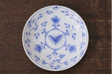 アンティーク雑貨　中古　B&G(ビング オー グレンダール)　コペンハーゲン　Butterfly(バタフライ)　カップ&ソーサー2客セット(洋食器)