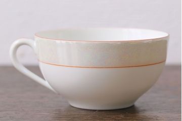 オールドノリタケ(則武・日陶)　ヤジロベー印　ポップな色合いが可愛らしいカップ&ソーサー2客セット(洋食器)(1)
