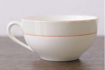 アンティーク雑貨　オールドノリタケ(則武・日陶)　ヤジロベー印　ポップな色合いが可愛らしいカップ&ソーサー2客セット(洋食器)(2)