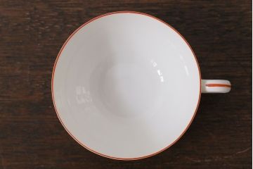 オールドノリタケ(則武・日陶)　ヤジロベー印　ポップな色合いが可愛らしいカップ&ソーサー2客セット(洋食器)(3)