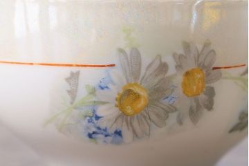 オールドノリタケ(則武・日陶)　ヤジロベー印　ポップな色合いが可愛らしいカップ&ソーサー2客セット(洋食器)(3)