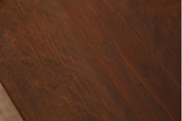 リメイク　天板イチョウ材一枚板　やわらかな木味が魅力の鉄脚テーブル(サイドテーブル、カフェテーブル)