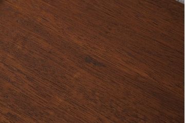 アンティーク家具　ラワン材製　天板一枚板　シンプルな鉄脚テーブル(3)