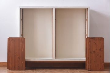 ペイント家具　ナチュラルなお部屋にぴったりな明るい色合いのオープンラック(陳列棚、本棚、ブックシェルフ)