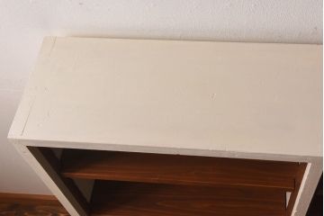 ペイント家具　ナチュラルなお部屋にぴったりな明るい色合いのオープンラック(陳列棚、本棚、ブックシェルフ)