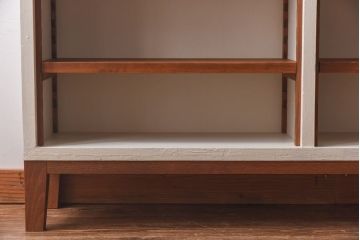 ペイント家具　ナチュラルなお部屋にぴったりな明るい色合いのオープンラック(陳列棚、本棚、ブックシェルフ)
