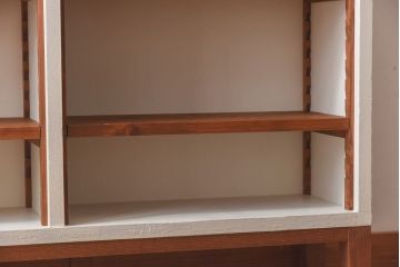 ペイント家具　ナチュラルなお部屋にぴったりな明るい色合いのオープンラック(陳列棚、本棚、ブックシェルフ)