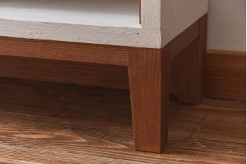 ペイント家具　ナチュラルなお部屋にぴったりな明るい色合いのオープンラック(陳列棚、本棚、ブックシェルフ)