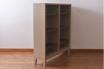 ペイント家具　温かな雰囲気漂うオープンラック(陳列棚、本棚、ブックシェルフ)