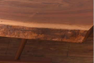 中古美品　ジョージナカシマ　桜製作所　クラロウォールナット材　MINGURENII COFFEE TABLE 　コーヒーテーブル(ジョージ・ナカシマ、ミングレンII、センターテーブル、ローテーブル、机)(定価約95万円)
